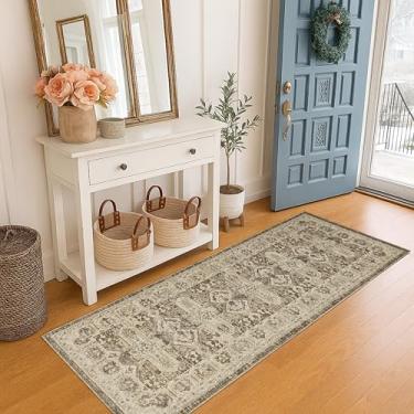 Imagem de Fame Rugs Tapete de corredor turco vintage de 6 cm x 15 cm – Tapete macio dobrável para corredor e entrada, corredor interno lavável