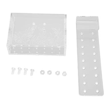 Imagem de Zhjvihx Aquarius Pote Cup, Acrílico Gancho Ajustável Bordas Arredondadas Transparentes de Corte Lateral Aquário Aquático Support Segurança Durável para Aquário (Gancho grande)