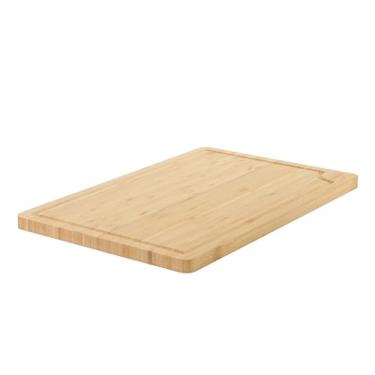 Imagem de Gibson Home Tábua de corte de bambu Forestview 45,7 cm x 30,5 cm – Tábua de corte de madeira grande durável para cozinha com ranhura de suco, acabamento a óleo