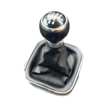 Imagem de Manopla De Câmbio De Couro Para VW Golf Jetta R32 5 6 Marchas 2004-201