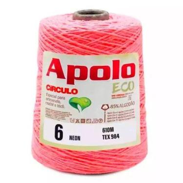 Imagem de BARBANTE APOLO ECO CIRCULO Nº 06 - 600G - 610 M, 6372 - ROSA-NEON