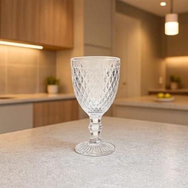 Imagem de Conjunto de Taças de Vinho Bico de Abacaxi, Vidro Transparente, 230ml, 16cm x 8cm, Design Clássico Português, 2 Peças