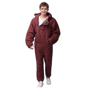 Imagem de Selk'bag Saco de dormir infantil para uso externo e interno, adequado para meninos e meninas, acampamento, caminhadas, viagens de trailer, festa do pijama, viagens, descanso (terra bordô, crianças)