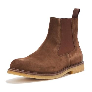 Imagem de BOSS Bota masculina de camurça Chelsea, Castanho, 45