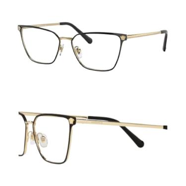 Imagem de Versace VE1275 MEDUSA Armação de óculos com kit de óculos de luxo eSHADES, Preto fosco/dourado (54 mm), 54 mm