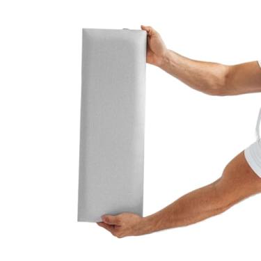 Imagem de Módulos Cabeceira Premium em Linho Cama King - Módulo Estofado e Retangular 60x20cm, Cama Queen, Casal e Solteiro(CINZA CLARO,SOLTEIRO (5 MÓDULOS))