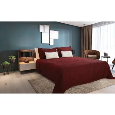 Imagem de Kit Cobre Leito Colcha MontBlanc Solteiro 2 Peças Mod. Cairo 01,80 X 02,30 Cor Vermelho