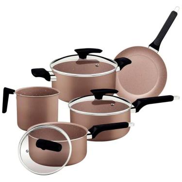 Imagem de Jogo de Panelas Tramontina Antiaderente Alumínio Milazzo 5 peças