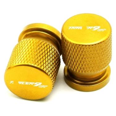 Imagem de Acessórios de motocicleta Suporte lateral de pé ampliador tampa de válvula de pneu compatível com Y&AMAHA Tracer 9 GT 9GT Tracer9GT 2021-2023 2022 (ouro 2 peças)