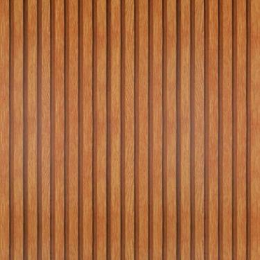 Imagem de ESSMOKO Papel de parede 2 rolos de grade de madeira efeito 3D PVC impermeável papel de parede autoadesivo para sala de estar, quarto e cozinha adesivos de fundo marrom avermelhado 45 * 500 cm*2 rolos