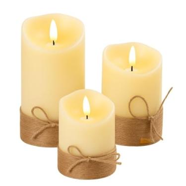 Imagem de Kit 3 Lâmpadas de Vela Led Eletrônica Decoração Festa A Pilha
