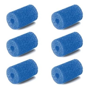 Imagem de MUSCCCM Para peças de limpeza de piscina Polaris, pacote com 6 esfregões de cauda de mangueira de varredura para limpador de piscina para Polaris 180 280 360 380 480 3900 (azul)