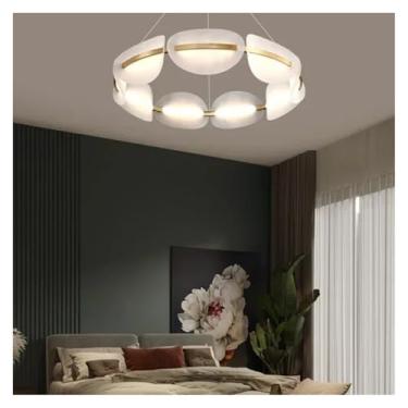 Imagem de Nordic Pulseira Pétala Led Luzes Pendentes Acrílico para Sala de Jantar Mesa Decoração Hotel Lustre Design Lâmpada Simples Arte Pendurada Luz