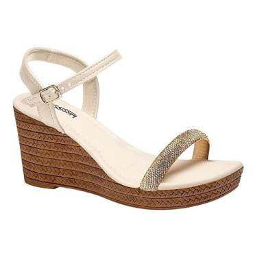 Imagem de Sandália Mississipi Anabela MF513 Bege Latte