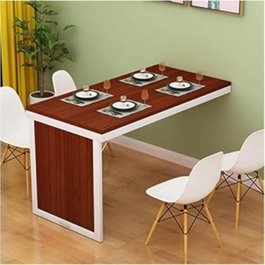 Imagem de Mesa de jantar dobrável montada na parede para pequenos espaços, mesa dobrável multifuncional montada na parede, escritório em casa, mesa de cozinha dobrável para escritório, quarto, cozinha