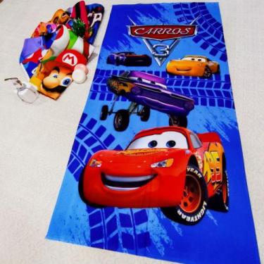 Imagem de Toalha de Banho Carros Personalizada Temática Lightning McQueen