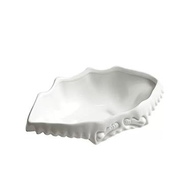 Imagem de ZYHSIJOBAS Tigela de frutas para salada criativa prato de cerâmica de caranguejo branco prato de arroz frito com queijo prato de arroz frito doméstico tigela de salada de legumes tigela de ramen