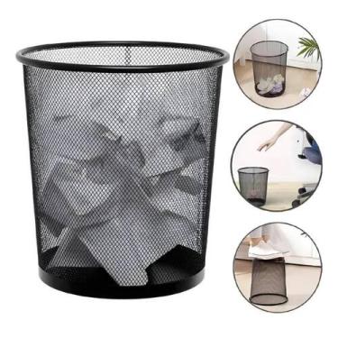 Imagem de Cesto Lixeira Aramada Metal 10L Telado Vazado Escritorio Sala Consulto