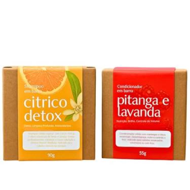 Imagem de Kit Shampoo e Condicionador em Barra Senhor Saboeiro - Cabelos Oleosos Citrico e Pitanga