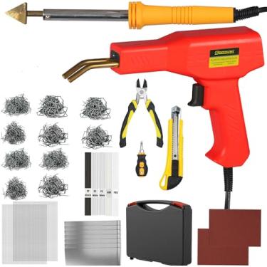 Imagem de SONNLER Kit de solda de plástico atualizado de 100 W, grampeador quente de plástico para reparo de rachaduras de para-choques de carro, kit de solda de plástico com ferro