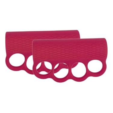Imagem de kowaku Luvas de silicone antiderrapantes e ergonômicas e leves para proteção mãos, para ginástica crosstraining, Rosa Vermelho