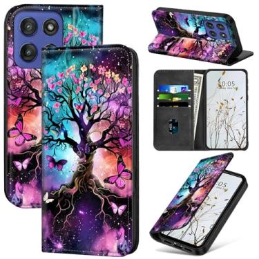 Imagem de Dikoer Capa carteira para Motorola G Stylus 5G 2025/Moto Edge 60 Stylus 17.0 cm mulheres homens, capa flip com compartimentos para cartões, fecho magnético, capas de telefone com proteção absorvente