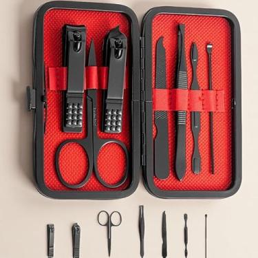 Imagem de Conjunto de manicure, acessórios para cuidados pessoais, kit de cortadores de unhas de aço inoxidável, kit de manicure e pedicure com presente de viagem para marido, namorado, homens, pais