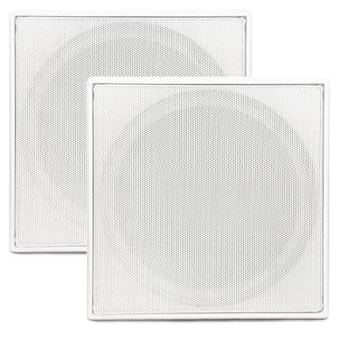 Imagem de Caixa Acustica 110W Embutir Som Ambiente Arandela Quadrada