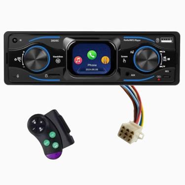 Imagem de Rádio Plug & Play Bluetooth com tela sensível ao toque para trator Kubota, rádio mãos-livres, AUX, fácil instalação com controle remoto