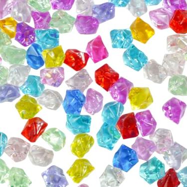 Imagem de Cubos de gelo falsos de 500 g, pedras transparentes, diamantes de acrílico artificiais, enchimentos de vaso para centros de mesa, enchimentos de tigelas decorativas de Natal, acessórios de fonte de