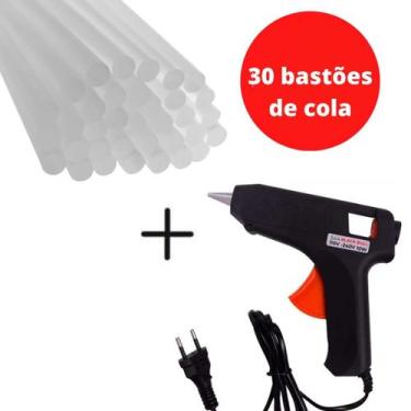 Imagem de Pistola De Cola Quente Bivolt 10w + 10, 20 ou 30 Bastões De Cola Revol