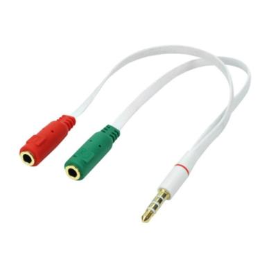 Imagem de Cabo P3 Macho 2 P2 20cm Para Notebooks