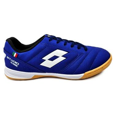 Imagem de Chuteira Futsal Lotto Stadio Classic Marinho Conforto Indoor, Marinho,