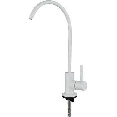 Imagem de Torneira De água Com Filtro Torneira Com Filtro Para Pia De Cozinha Torneira Tipo Pescoço De Cisne 304 Aço Inoxidável Único Frio, White