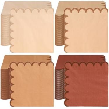 Imagem de Janlaugh 200 guardanapos de coquetel recortados, 4 designs sortidos, 2 camadas, 12 x 12 cm, guardanapos de papel de barra, descartáveis, festa para casamento, chá de bebê, aniversário, jantar, chá de