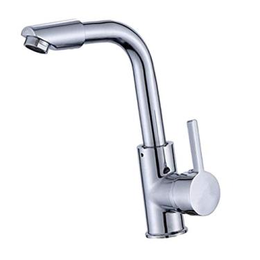 Imagem de barenx Torneira de filtro de água de cozinha, torneira de água misturadora quente e fria de liga, torneira giratória de 720 graus, 23,5 cm