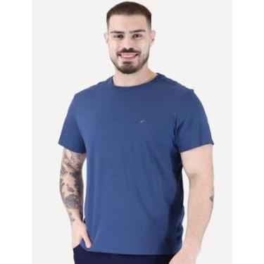 Imagem de Camiseta Ellus Masculina Cotton Fine Easa Duocolor Azul Escuro-Masculino