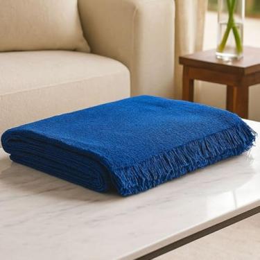 Imagem de Manta Para Sofá Cama Kit 300M x 180M Metros King Super Gigante 100% Algodão Premium,manta para sofá,capa para sofá(Azul Royal)