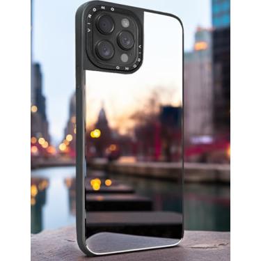 Imagem de VIROMO Capa espelhada inquebrável para iPhone 14 Pro [2 protetores de tela incluídos] [compatível com MagSafe] Acrílico flexível, sem vidro, à prova de choque, fina, resistente a arranhões para