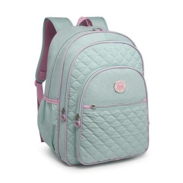 Imagem de Mochila De Costa Kika Feminina Tactel Com Gliter E Chaveiro - D Presen