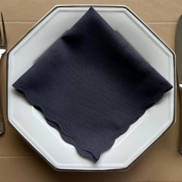 Imagem de Guardanapo de Tecido Oxford Kit 100 Acabamento a Laser 33 x 33 CM Mesa Posta (Cinza Grafite)