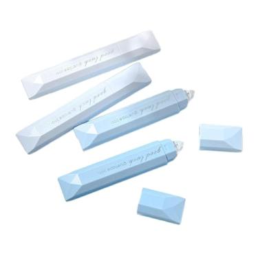 Imagem de Esquirla Conjunto de 4 rolos de fita adesiva multiuso para scrapbooking, artesanato, cola dupla face, ideal para arte, scrapbooking e trabalhos escolares, Azul