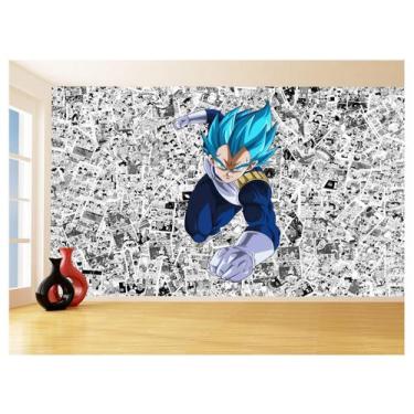 Imagem de Papel De Parede Dragon Ball Vegeta Blue Anime 3,5M Dbz581 - Você Decor