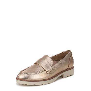 Imagem de Vionic Mocassim feminino Cleo, Couro metálico bronze, 8.5 Wide