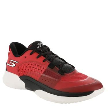 Imagem de Skechers Tênis de basquete masculino SKX RESAGRIP, Vermelho-preto, 43