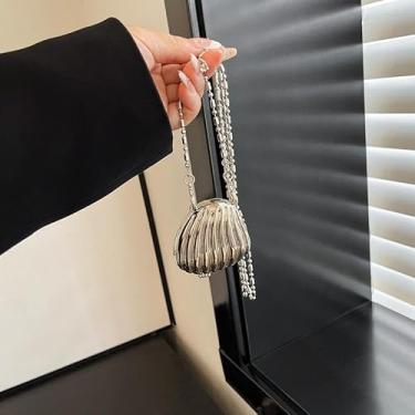 Imagem de Bolsa de moedas, mini clutch noturna para mulheres, bolsa transversal criativa de liga rígida, bolsa de mão de festa para presente