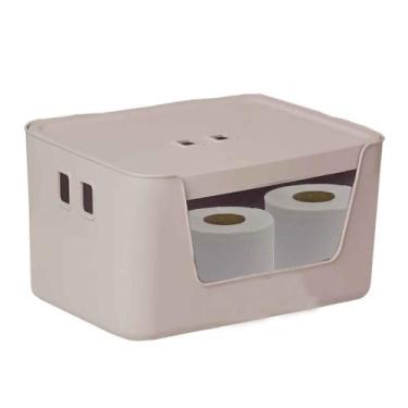 Imagem de Caixa Organizadora 26x20x16cm Com Tampa E Abertura Creme - Paramount P