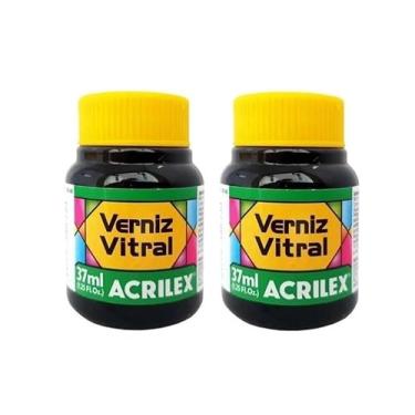Imagem de Kit com 2 Verniz Vitral Acrilex Verde Folha 510 37ml – Acabamento Transparente e Brilhante para Vidro, Cerâmica, Porcelana e Artesanato Decorativo