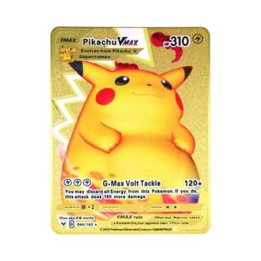 Imagem de Cartão De Jogo Pokémon Pikachu Charizard Poke Ball Metal Preto Inglês 