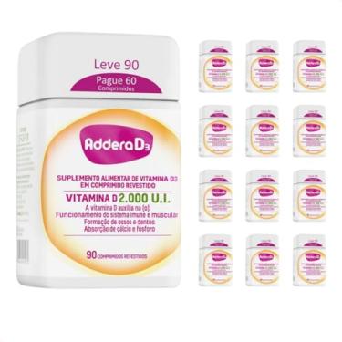 Imagem de Caixa Master com 12 Addera D3 2000ui 90 Comprimidos Rev Full